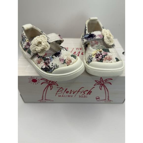 Blowfish Malibu Toddler Girls Floral Slip-on Sneaker - Size 6M New In Box! - Picture 6 of 10